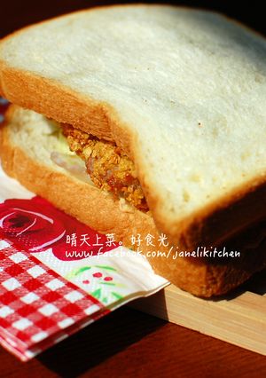 清爽版爆漿起司豬排三明治【免炸免醃】 的食譜成品照片