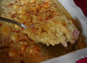 Une photo de Gratin de Crozets aux noix et tomme de Savoie