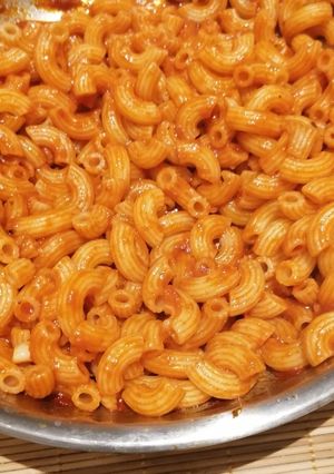 O poză a rețetei Macarone în sos tomat.