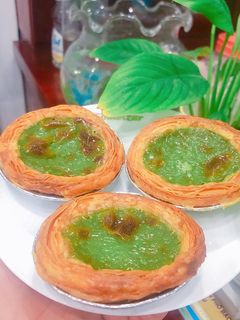Hình của món Bánh tart trứng trà xanh.