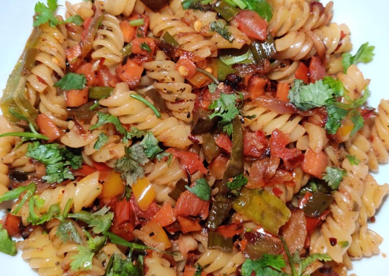 Indian Style Veggies Pasta