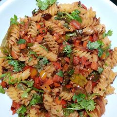 A picture of Indian Style Veggies Pasta.