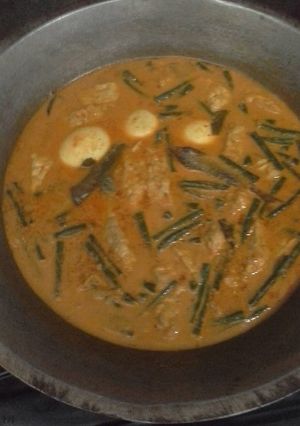 Foto resep Gulai telor tempe kacang panjang ala raja☺☺☺☺