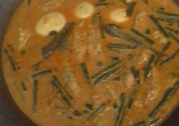 Gulai telor tempe kacang panjang ala raja☺☺☺☺