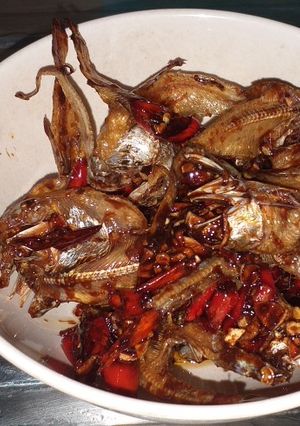 Foto resep Balado ikan asin bulu ayam