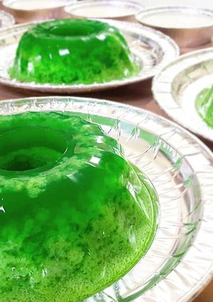 Foto resep Puding lumut + vla vanilla
