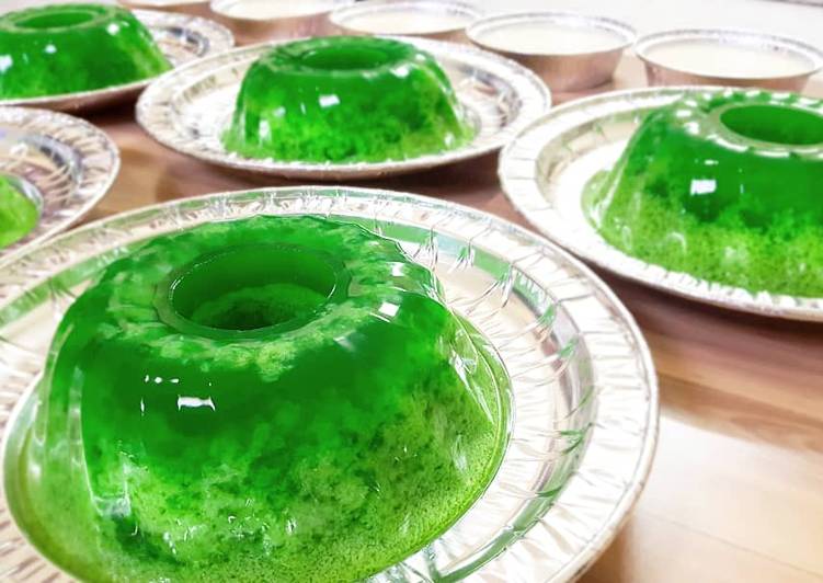 Puding lumut + vla vanilla