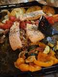 Salmon, rice and your favorite veggies