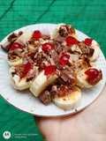 Postre banana split