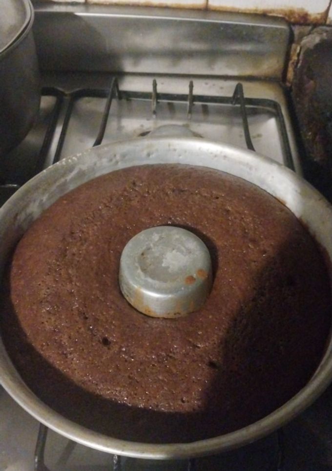 Una foto de Budín de banana y chocolate