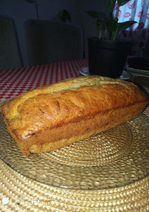 Una foto de Budín de banana y nueces