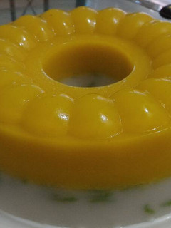 Foto resep Puding labu kuning lapis santan cendol