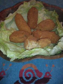 Una foto de Croquetas de pollo de cocido y puerro