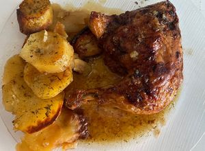Foto principal de Horneado de pollo a la cerveza y miel