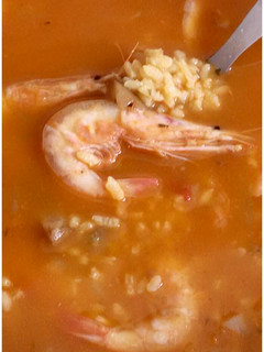 Una foto de Arroz caldoso de gamba blanca arrocera