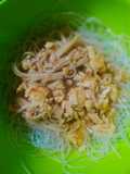 Soun siram (kuah sup tomat telur jamur enoki)