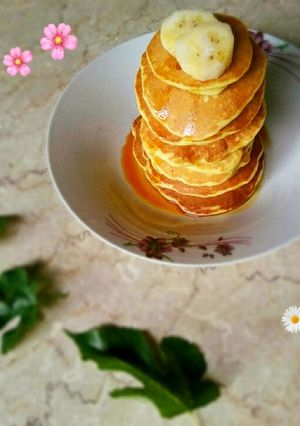 Foto resep Pancake Fluffy Pisang aroma Nangka (no mixer)
