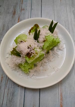 Foto resep Putu Bambu (Cetakan Daun Pisang)