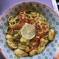 A picture of 10 minute Katsu noodles.