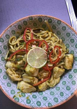 A picture of 10 minute Katsu noodles.