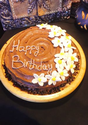 A picture of Cream cheese chocolate cake.