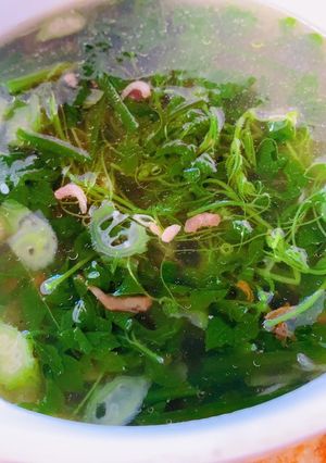 Hình của món Canh trái và ngọn khổ qua rừng.