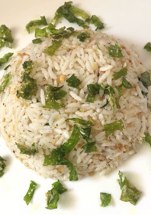 A picture of Betel leaf fried rice.