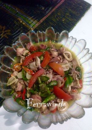 Foto resep Cumi asin cabai ijo