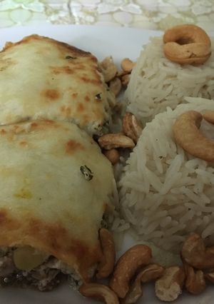 صورة لوصفة دجاج بالقشطة والخضار