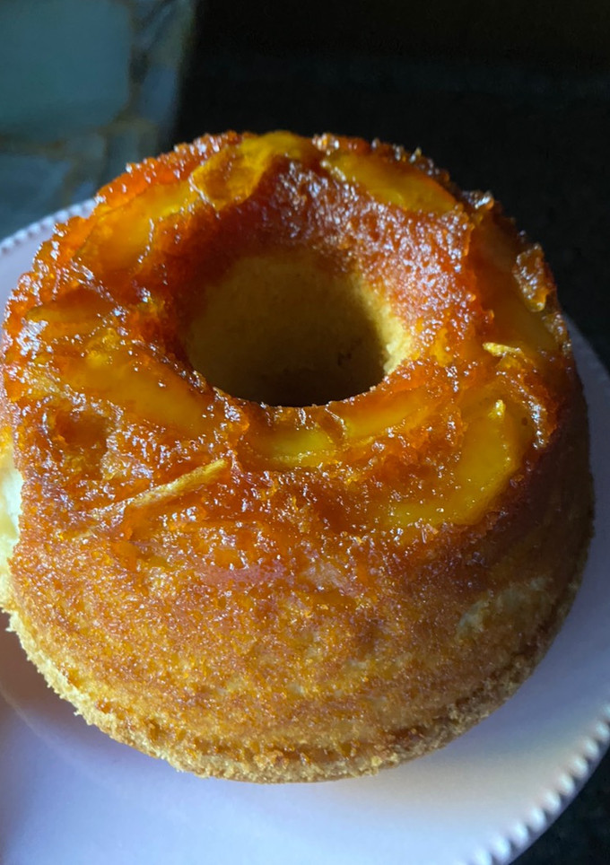 Una foto de Torta invertida de manzana 🍎
