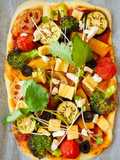 🍕 Japanese-Inspired Veggie Pizza with Tofu “Cottage Cheese”