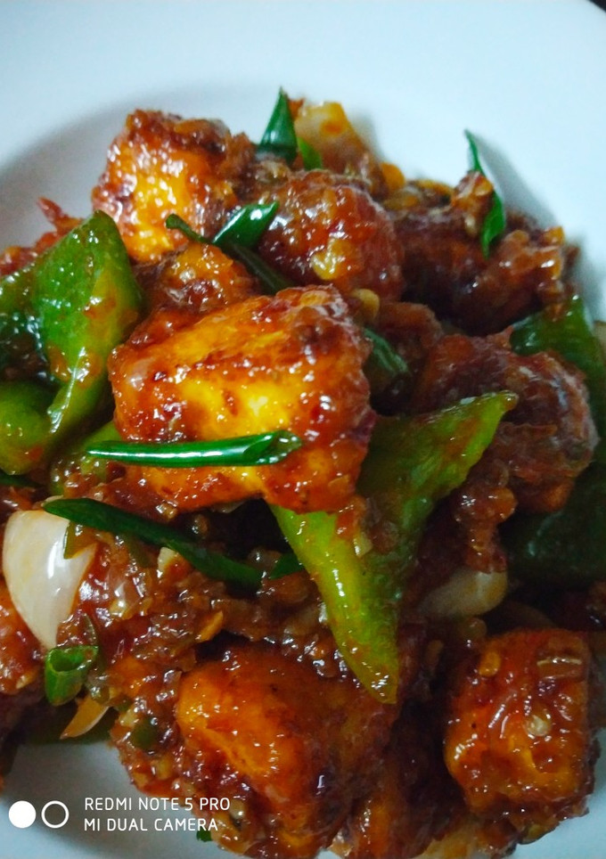 A picture of Chilli paneer.