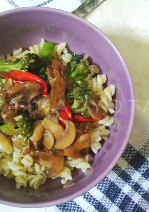 Foto resep Fusilli Siram Sapi Lada Hitam