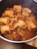 Rollitos de harina en estofado Wickel Nudel (Wickel Klees) con estofado ALEMANES DEL VOLGA