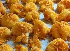 Sütőben sült, ropogós rántott karfiol recept fotója