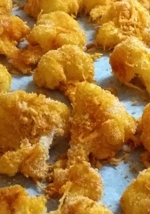 Sütőben sült, ropogós rántott karfiol recept fotója