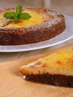 Foto de Bolo Brownie Cheesecake de Laranja