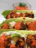 Barquitas de pollo picante