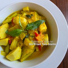 A picture of Stir-Fry Taro Stems.