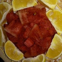 A picture of Orange 🍊 and 🍉 watermelon.