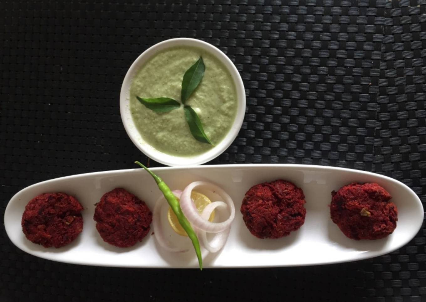 Kala chana and beet kababs