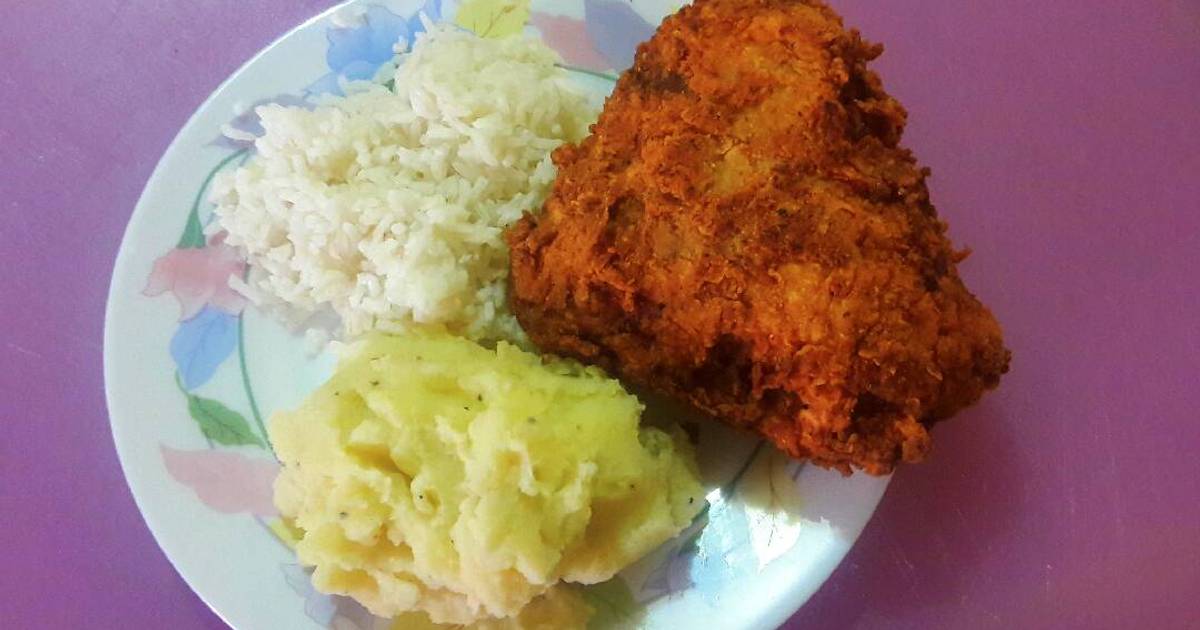 Pollo empanizado estilo KFC Receta de LAS DELICIAS PARA TU HOGAR- Cookpad