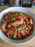 กุ้งผัดบล็อกโคลี่