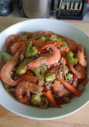 รูปของ กุ้งผัดบล็อกโคลี่