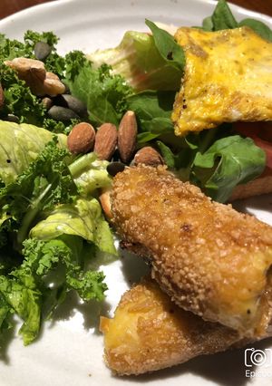 香蕉煎餅早餐（蛋奶素） 的食譜成品照片