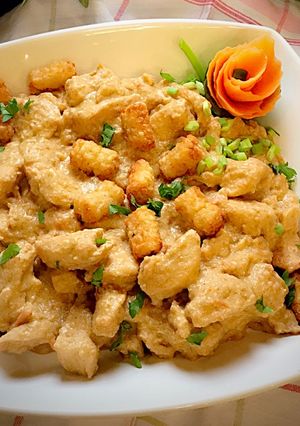 صورة لوصفة دجاج باللبن والطحينة 🐓🍶