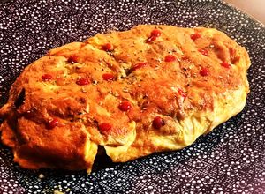 Foto principal de Tortilla de atún y calabacín con un toque de salsa siracha