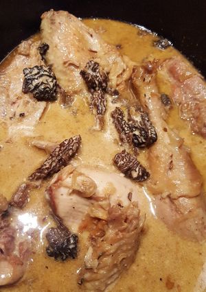 Une photo de Coq aux morilles #fetesdesgrandmeres
