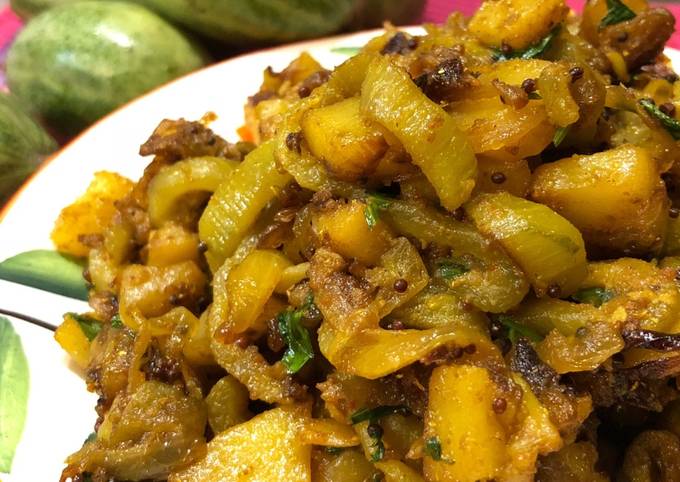 Parwal Aloo Sabzi (Pointed Gourd Potato Dry Vegetable)