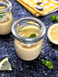 Foto resep Easy lemon silky custard pudding